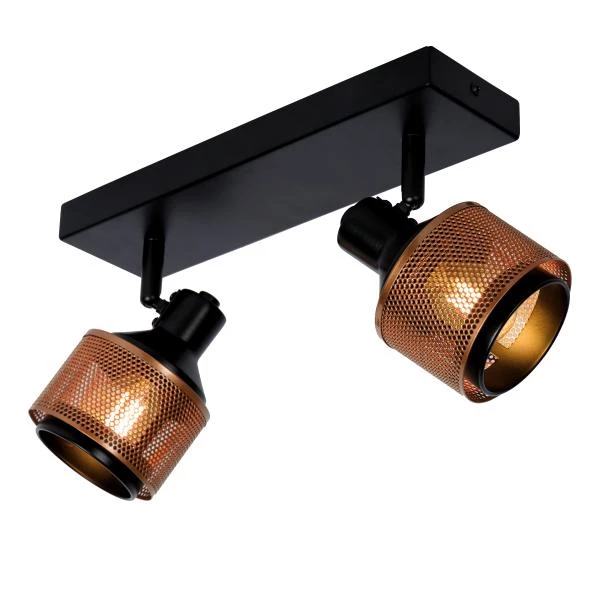 Lucide RAFA - Spot plafond - 2xE14 - Noir - détail 3